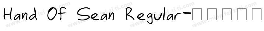 Hand Of Sean Regular字体转换